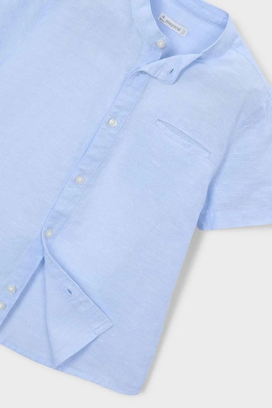 Chłopiec Mayoral koszula z dodatkiem lnu dziecięca 3113.5A.Mini.PPY2 niebieski