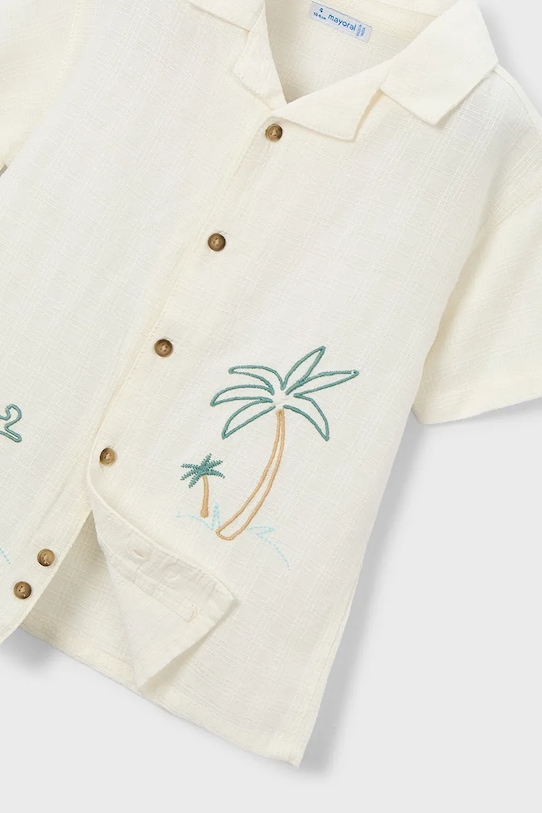 Παιδικό βαμβακερό πουκάμισο Mayoral μπεζ 3114.5D.Mini.PPY2