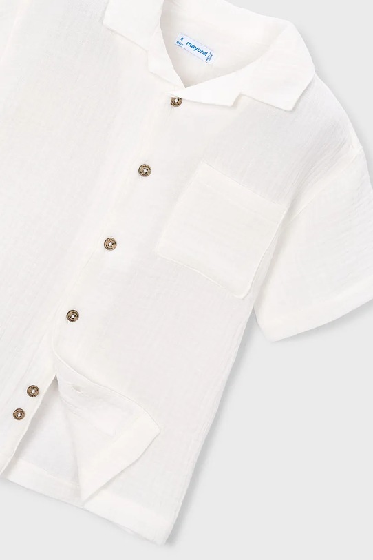 Chłopiec Mayoral koszula bawełniana dziecięca 3116.5H.Mini.PPY2 biały