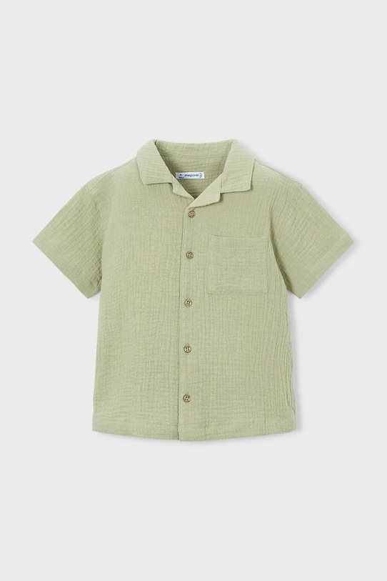 Mayoral koszula bawełniana dziecięca 3116.5H.Mini.PPY2 zielony SS26