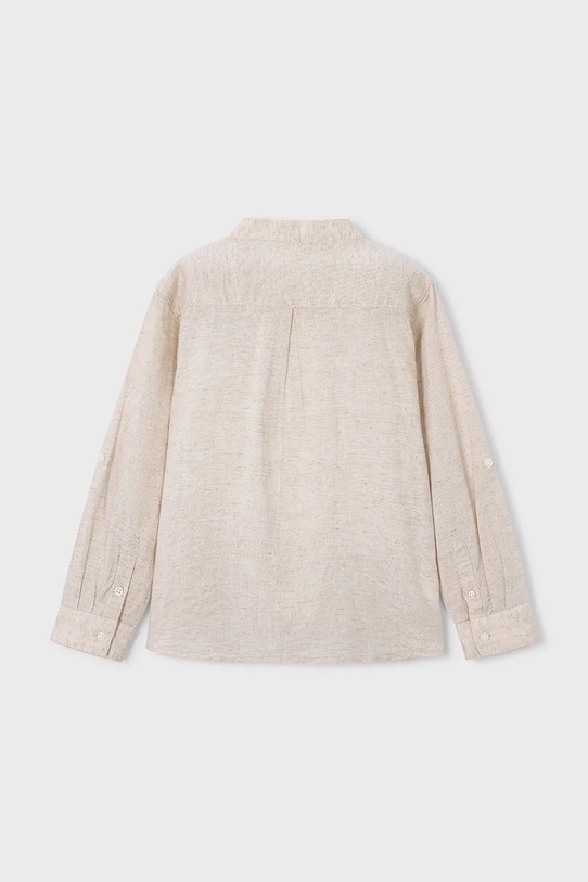 Παιδικό πουκάμισο με λινό Mayoral 3118.5B.Mini.PPY2 μπεζ SS26