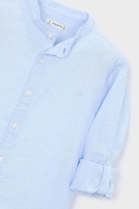 Mayoral koszula z dodatkiem lnu dziecięca niebieski 3118.5B.Mini.PPY2