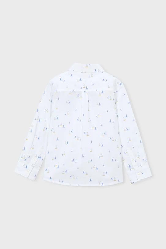 Dečki Otroška srajca s primesjo lanu Mayoral 3119.5C.Mini.PPY2 bela