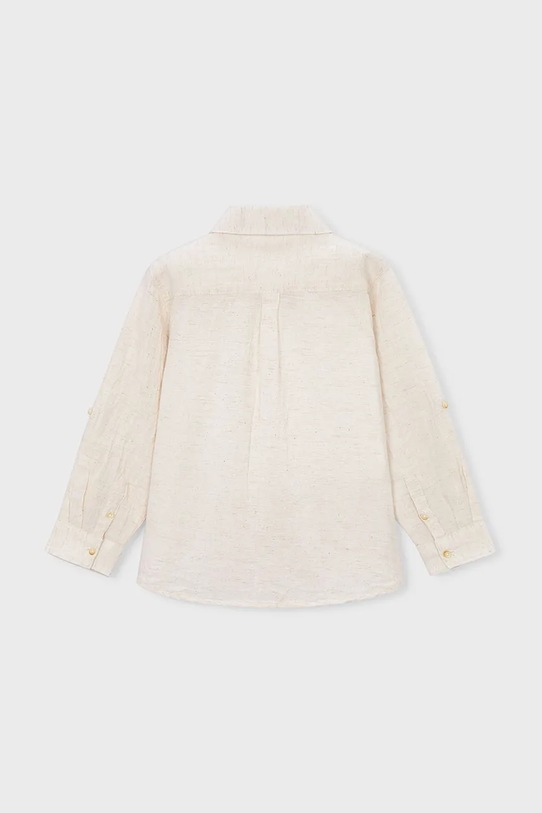 Chłopiec Mayoral koszula z domieszką lnu dziecięca 3119.5C.Mini.PPY2 beżowy