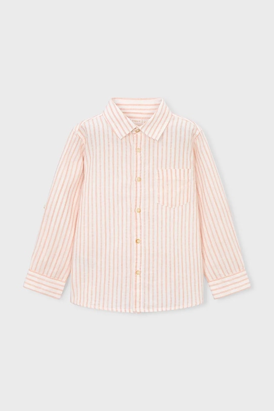 Παιδικό πουκάμισο από λινό μείγμα Mayoral 3119.5C.Mini.PPY2 πορτοκαλί SS26