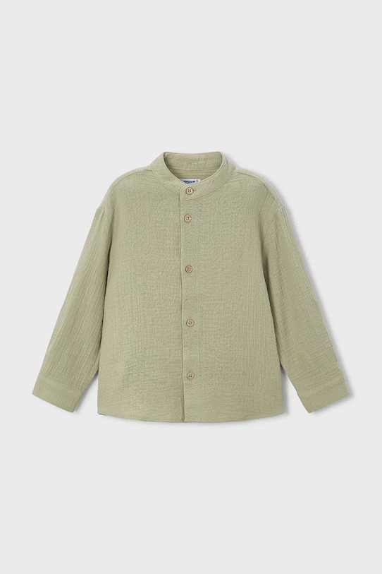 Mayoral koszula bawełniana dziecięca bawełna zielony 3120.5D.Mini.PPY2
