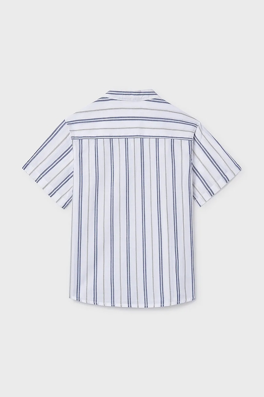 Băieți Mayoral cămașă de bumbac pentru copii 6171.7C.Junior.PPY2 alb