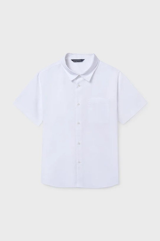 Mayoral koszula bawełniana dziecięca bawełna biały 6172.7G.Junior.PPY2