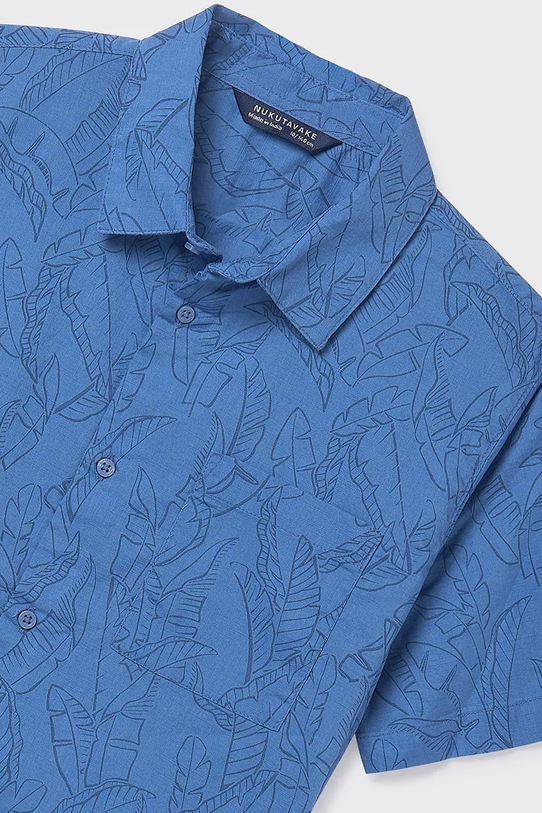 Băieți Mayoral cămașă de bumbac pentru copii 6172.7G.Junior.PPY2 albastru