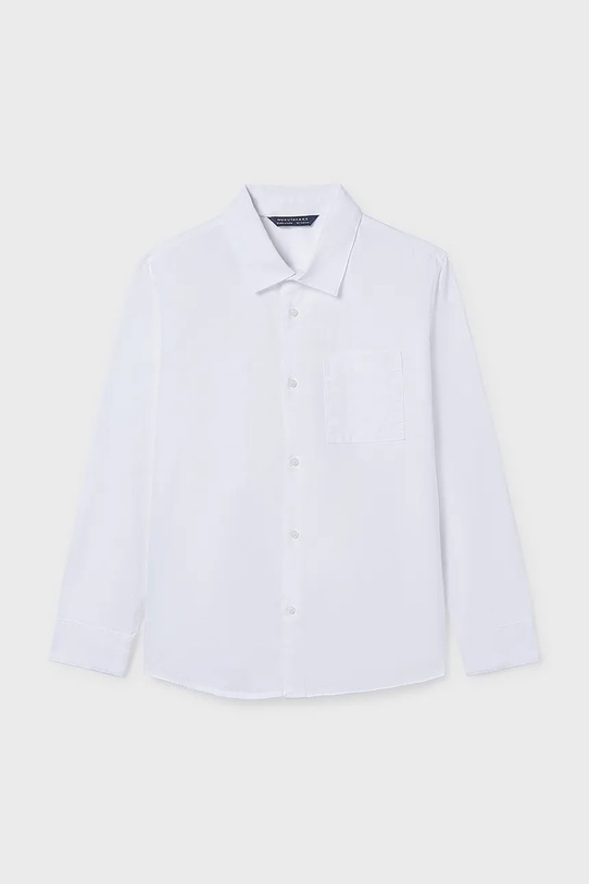 Mayoral koszula bawełniana dziecięca 6174.7A.Junior.PPY2 biały SS26