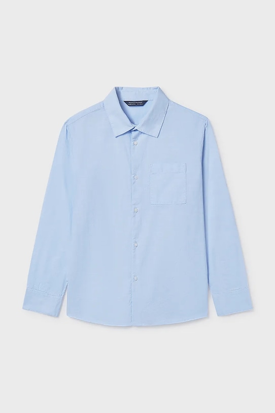 Παιδικό βαμβακερό πουκάμισο Mayoral 6174.7A.Junior.PPY2 μπλε SS26