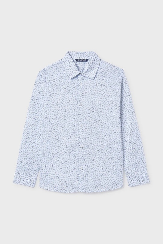 Mayoral koszula bawełniana dziecięca 6175.7A.Junior.PPY2 niebieski SS26