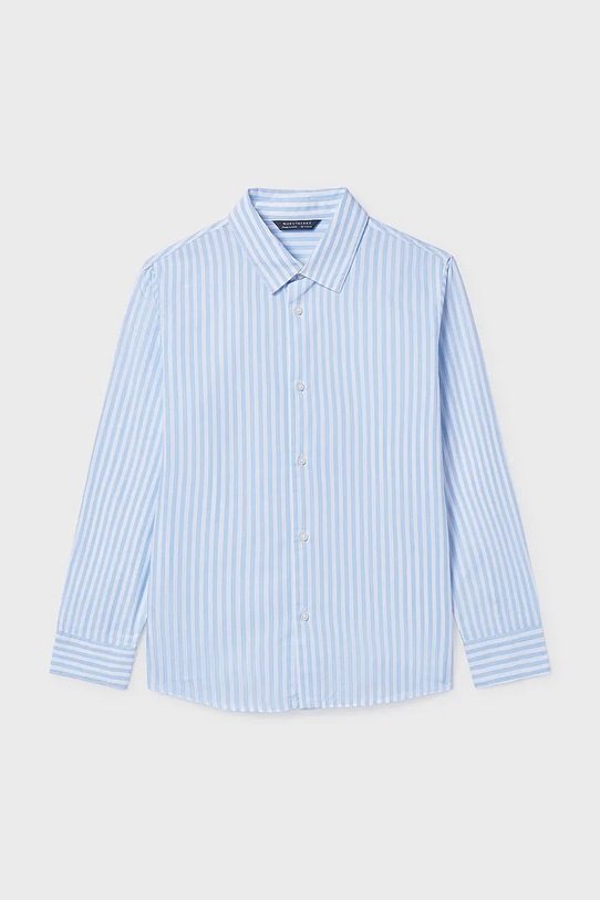 Mayoral koszula bawełniana dziecięca 6175.7A.Junior.PPY2 niebieski SS26