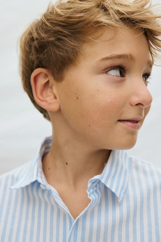 Παιδικό βαμβακερό πουκάμισο Mayoral 6175.7A.Junior.PPY2 μπλε