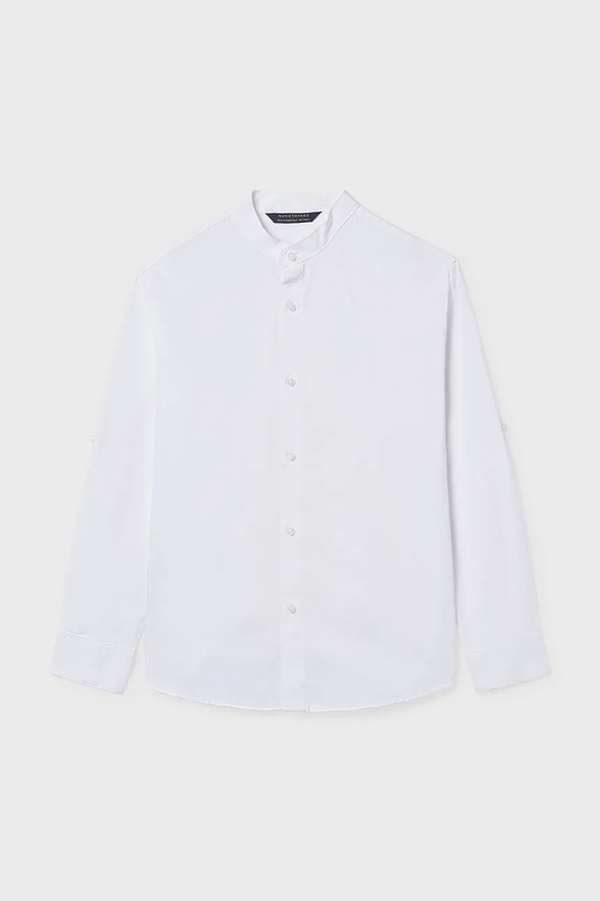 Mayoral koszula bawełniana dziecięca 6176.7B.Junior.PPY2 biały SS26