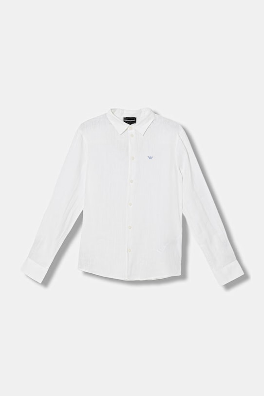 Emporio Armani koszula lniana dziecięca casual biały 8N4CJ9.3NEEZ