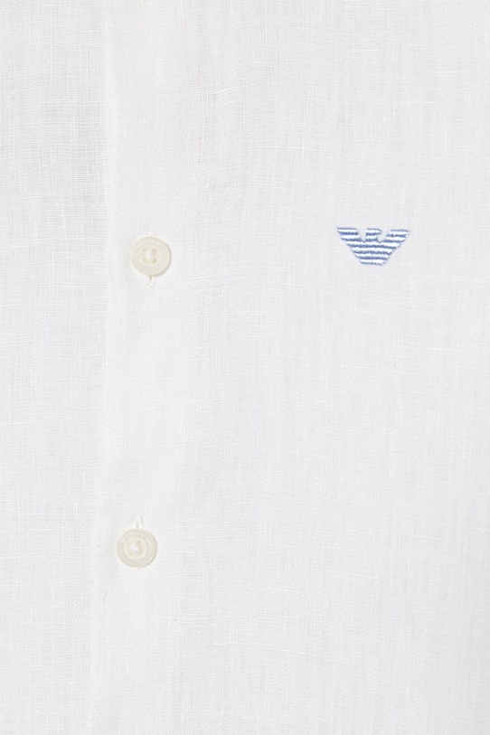 Chłopiec Emporio Armani koszula lniana dziecięca 8N4CJ9.3NEEZ biały