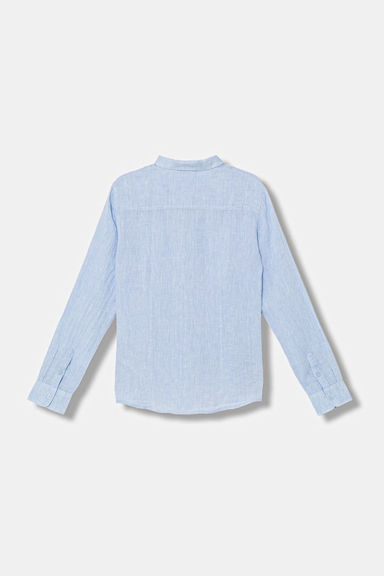 Emporio Armani koszula lniana dziecięca 8N4CJ9.3NEEZ niebieski SS26