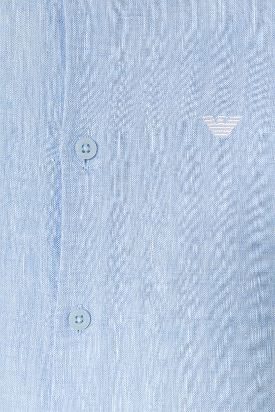 Chłopiec Emporio Armani koszula lniana dziecięca 8N4CJ9.3NEEZ niebieski