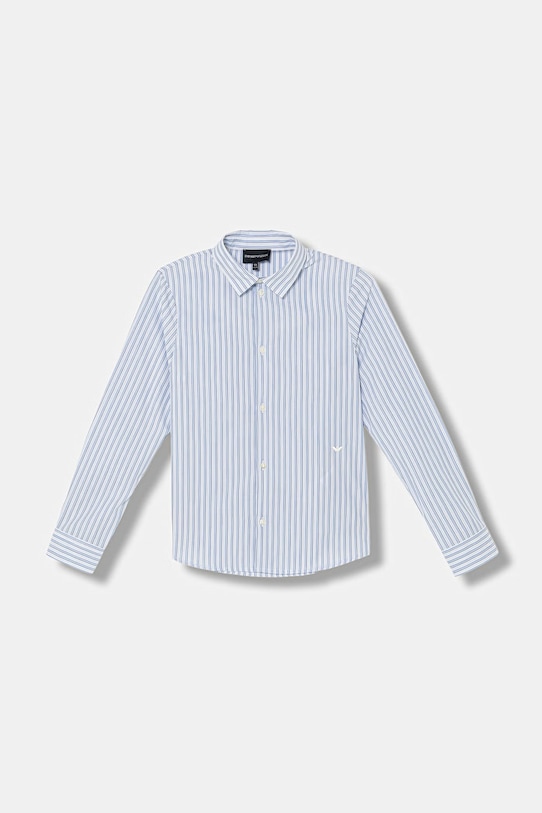 Emporio Armani koszula bawełniana dziecięca wzorzyste niebieski EB001314.AF20973