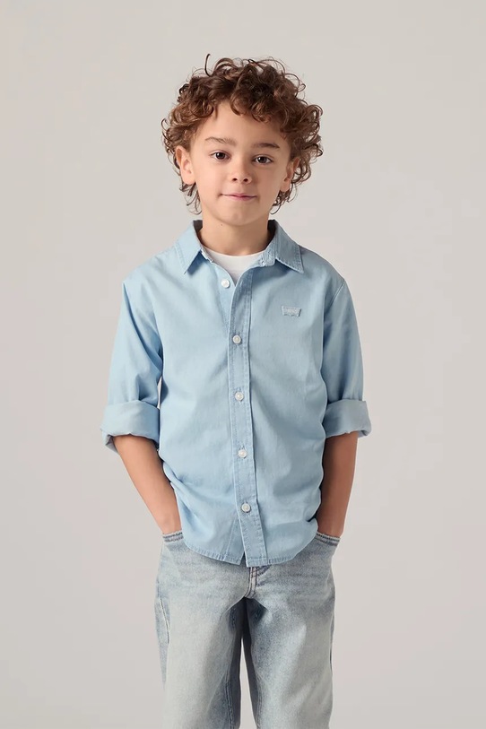 Levi's srajca otroška bombažna BATTERY HOUSEMARK SHIRT modra 8EP676