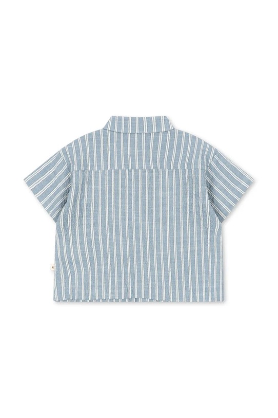 Παιδικό βαμβακερό πουκάμισο Konges Sløjd ELLIOT SS SHIRT GOTS KS104782.PPY2 μπλε SS26