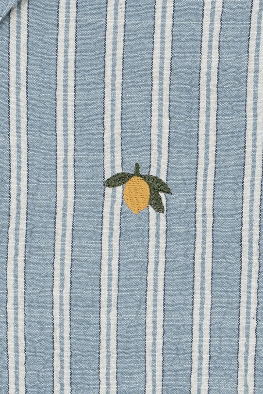 Παιδικό βαμβακερό πουκάμισο Konges Sløjd ELLIOT SS SHIRT GOTS μπλε KS104782.PPY2