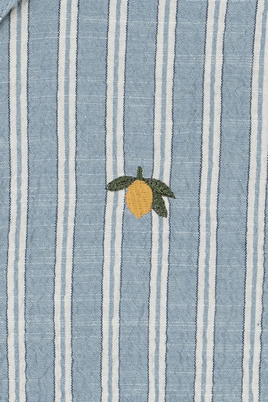 Παιδικό βαμβακερό πουκάμισο Konges Sløjd ELLIOT SS SHIRT GOTS μπλε KS104782.PPY2