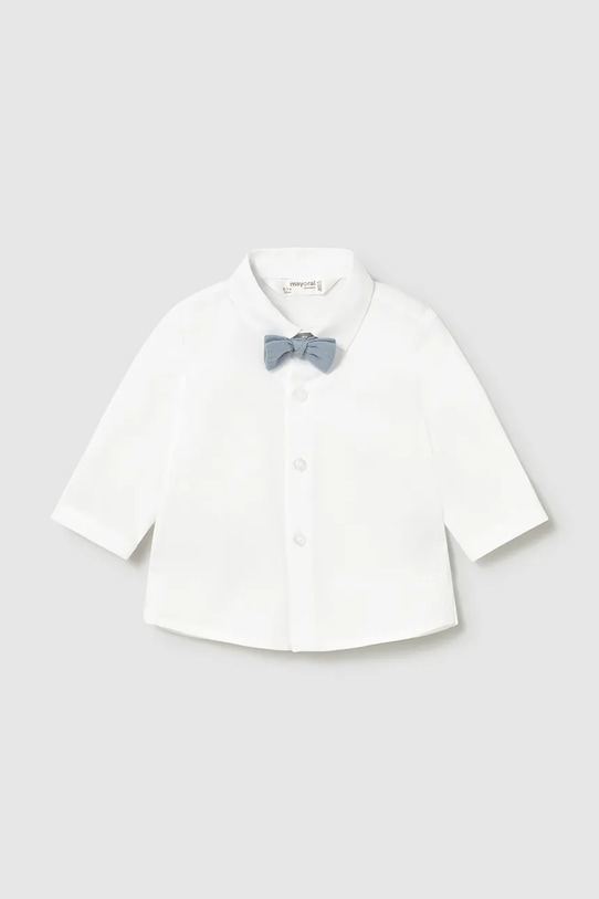 Μωρό βαμβακερό πουκάμισο Mayoral Newborn μακρύ λευκό 1101.1K.Newborn.PPY2