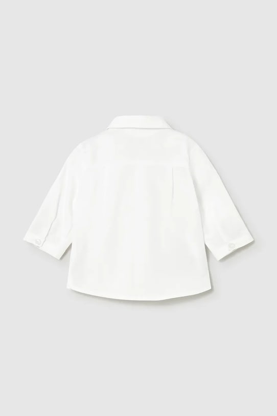 Μωρό βαμβακερό πουκάμισο Mayoral Newborn 1101.1K.Newborn.PPY2 λευκό SS26