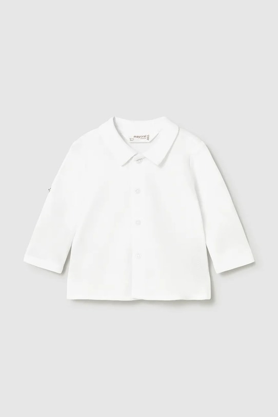 Mayoral Newborn koszula bawełniana niemowlęca bawełna biały 1103.1M.Newborn.PPY2