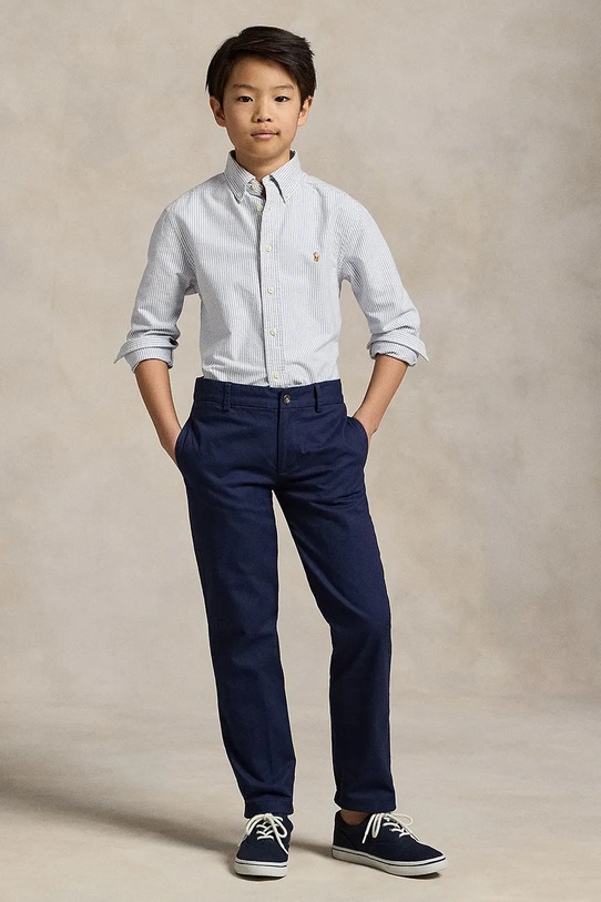 Polo Ralph Lauren koszula bawełniana dziecięca niebieski 323677177001