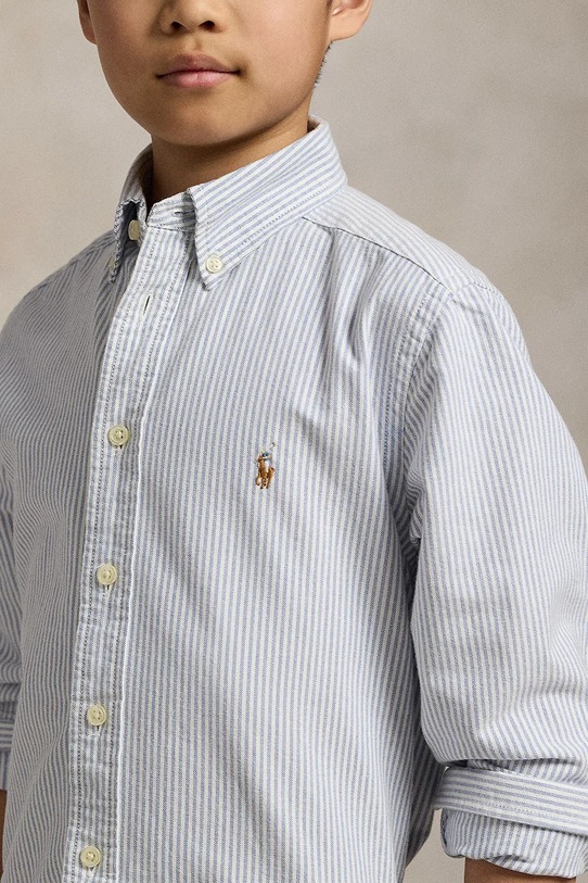 Polo Ralph Lauren koszula bawełniana dziecięca 323677177001 niebieski