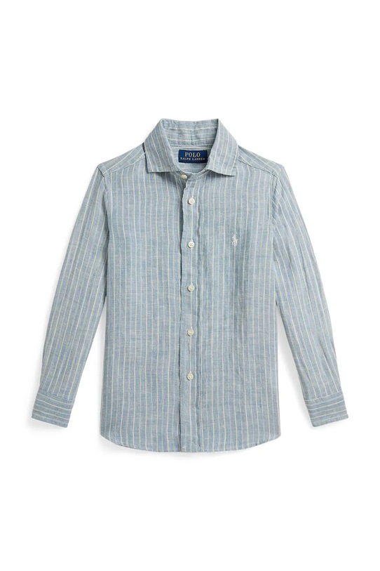 Παιδικό λινό πουκάμισο Polo Ralph Lauren 322A13343001 μπλε SS26