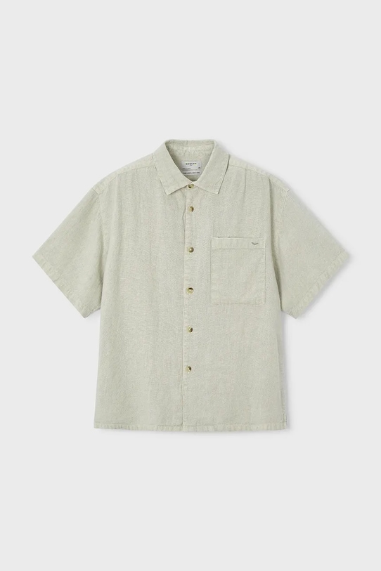 Mayoral cămașă pentru copii, cu amestec de in Boston by Mayoral 6179.7H.Boston.PPY2 verde SS26