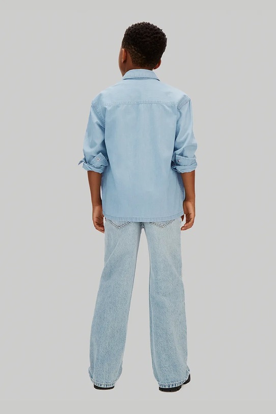 Calvin Klein Jeans košulja za djecu od pamuka plava LVCKSJB30B.128.176.PPY2