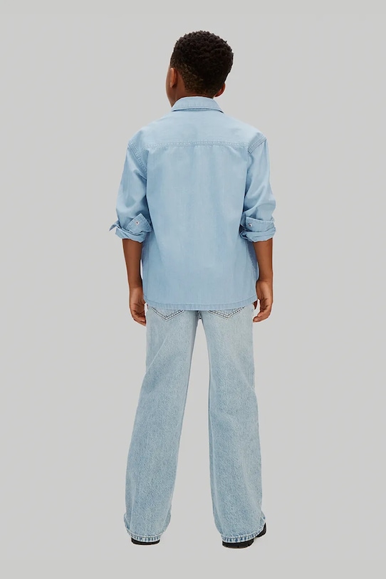 Calvin Klein Jeans košulja za djecu od pamuka plava LVCKSJB30B.128.176.PPY2