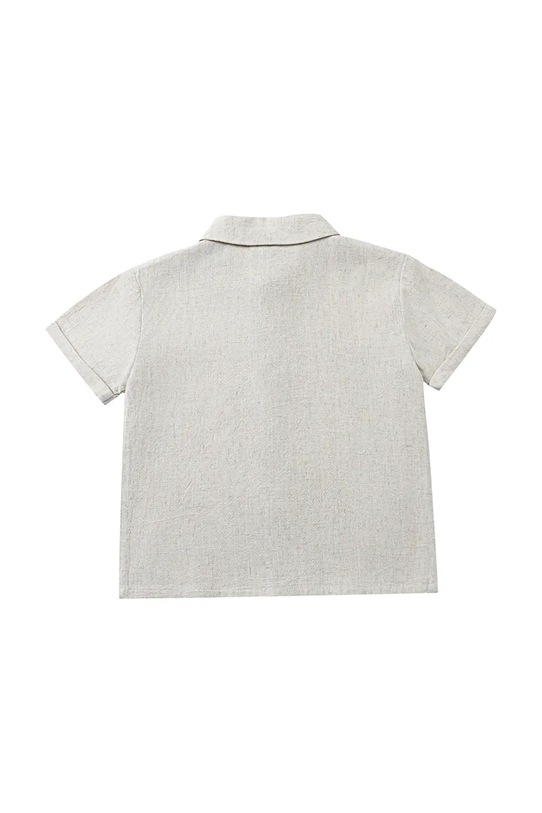 Chłopiec Donsje koszula z dodatkiem lnu dziecięca Brammie Shirt 4099500 biały