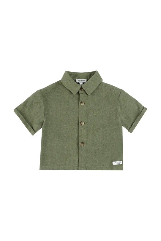 Donsje koszula z dodatkiem lnu dziecięca Brammie Shirt 4099500 zielony SS26