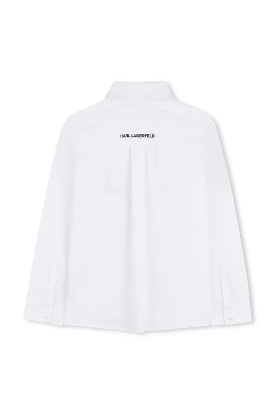 Detská bavlnená košeľa Karl Lagerfeld Z31080.86.108 biela SS26