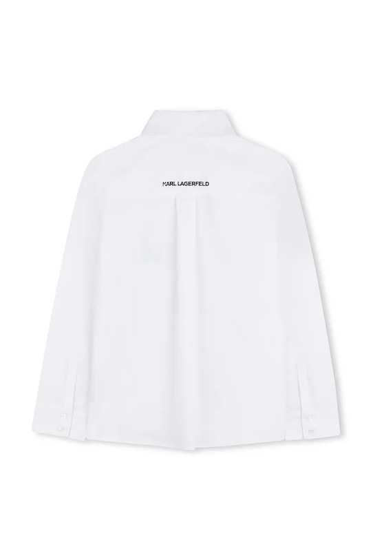 Detská bavlnená košeľa Karl Lagerfeld Z31080.86.108 biela SS26