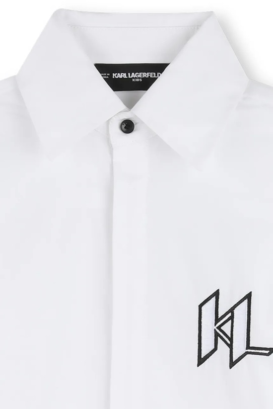 Detská bavlnená košeľa Karl Lagerfeld biela Z31080.114.150