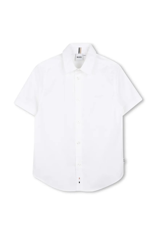 Παιδικό βαμβακερό πουκάμισο BOSS casual λευκό J53160.114.150