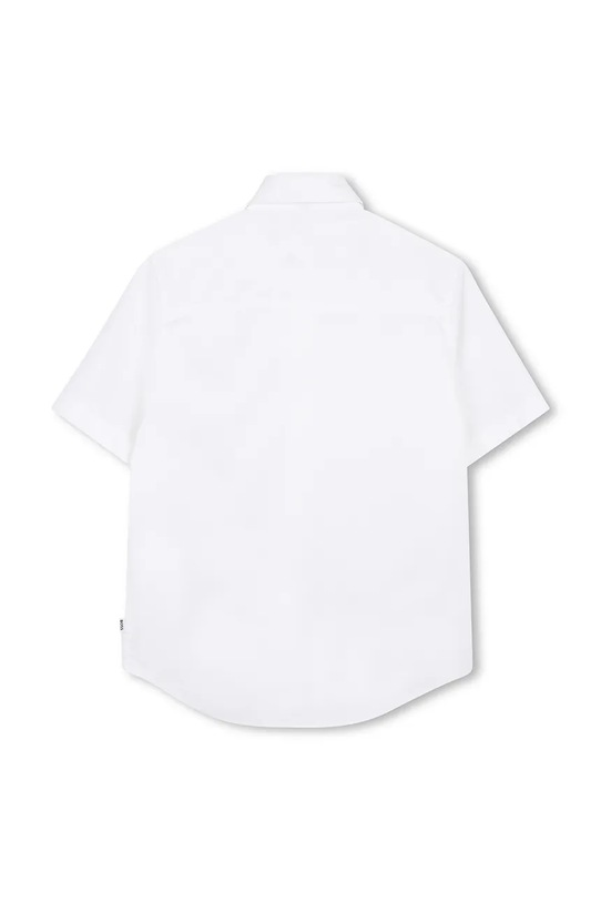 Dětská bavlněná košile BOSS J53160.162.174 bílá SS26