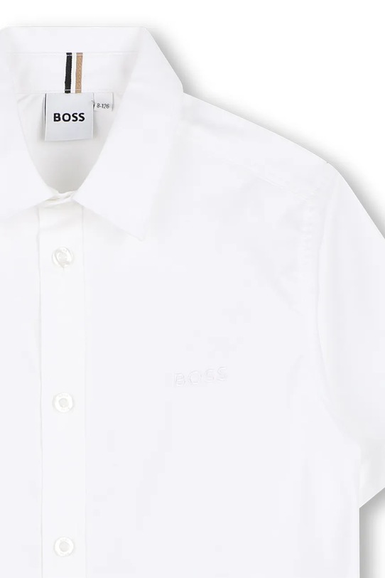 CHLAPEC Dětská bavlněná košile BOSS J53160.162.174 bílá