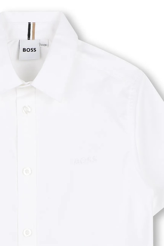 CHLAPEC Dětská bavlněná košile BOSS J53160.162.174 bílá