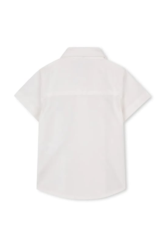 Bombažna srajca za dojenčka BOSS J53161.74.81 bela SS26