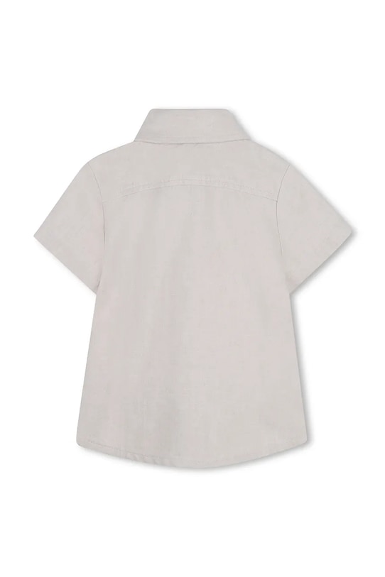 Košulja s dodatkom lana za bebe BOSS J52843.86.94 bež SS26