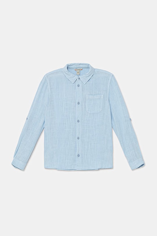 Guess рубашка для детей с добавлением льна голубой L6GH00.WFBT0.PPY2.M