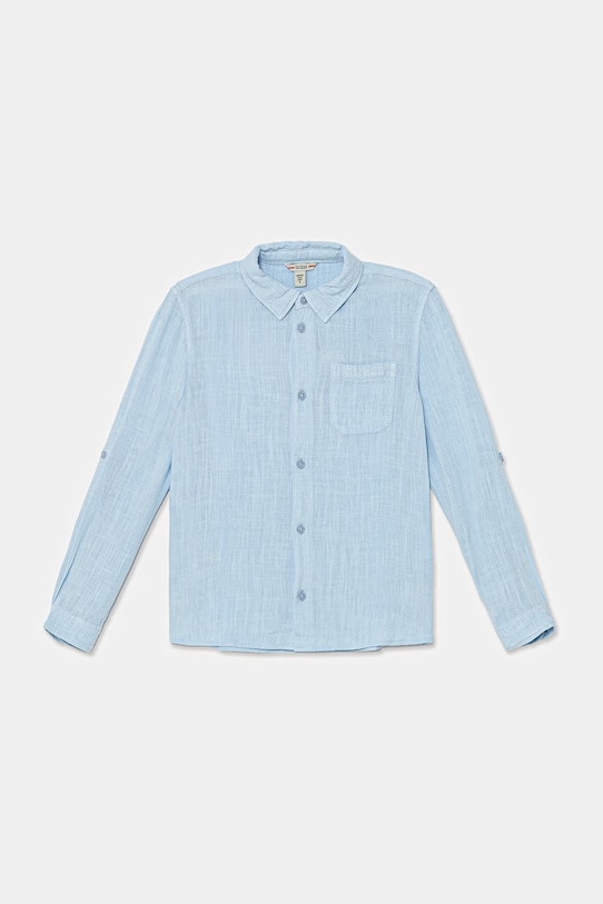 Guess рубашка для детей с добавлением льна голубой L6GH00.WFBT0.PPY2.M